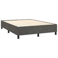 Boxspring met matras en LED fluweel donkergrijs 140x190 cm - thumbnail