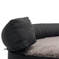 TRIXIE VITAL SOFA BENDSON ORTHOPEDISCH OVAAL DONKERGRIJS / LICHTGRIJS 100X80X25 CM - thumbnail