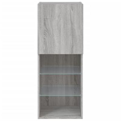 Tv-meubel met LED-verlichting 40,5x30x102 cm grijs sonoma eiken