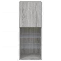 Tv-meubel met LED-verlichting 40,5x30x102 cm grijs sonoma eiken - thumbnail
