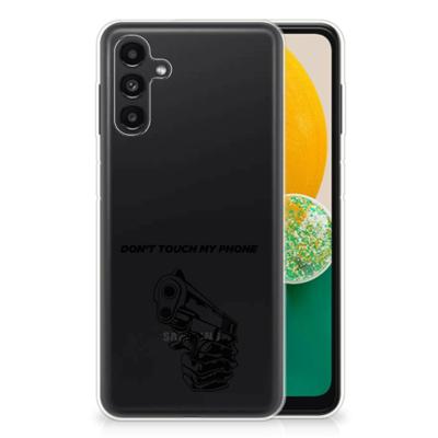 Samsung Galaxy A13 | A04s Silicone-hoesje Gun Don't Touch My Phone