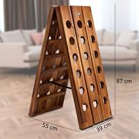 Opklapbaar wijnrek voor 36 flessen in stijlvol design - thumbnail