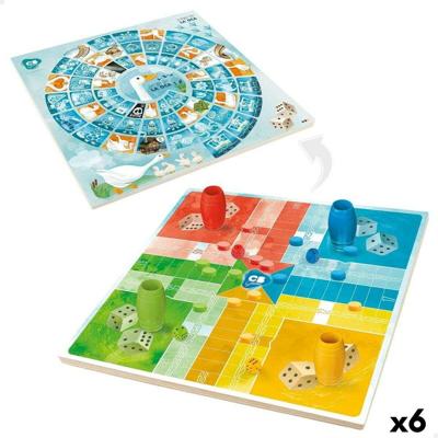 Parchis en Oca Spelbord CB Games 25 x 1 x 25 cm (25 Onderdelen) (6 Stuks)