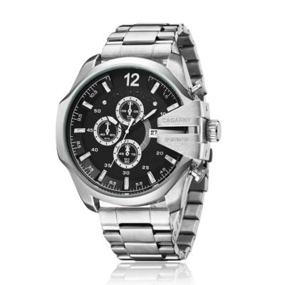 CAGARNY 6839 Fashion Waterproof quartz horloge met roestvrijstalen band