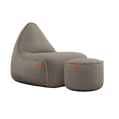 SACKit Cobana zitzak en poef Taupe