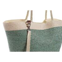 Strandtas DKD Home Decor Bruin Groen Beige Munt Vezel 43 x 10 x 28 cm (2 Stuks) - thumbnail