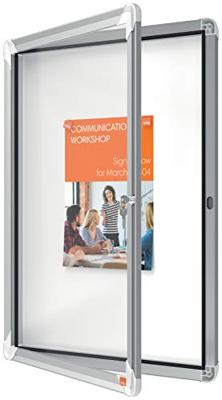 Nobo Premium Plus binnenvitrine, draaideur met slot, magnetisch, 4 x A4