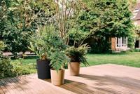 elho plantenbak foss rond d25 h24cm Paddenstoel beige - thumbnail