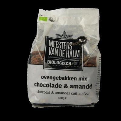 Ovengebakken mix chocolade en amandel bio 400 Gram Ovengebakken mix chocolade en amandel bio 400 Gram