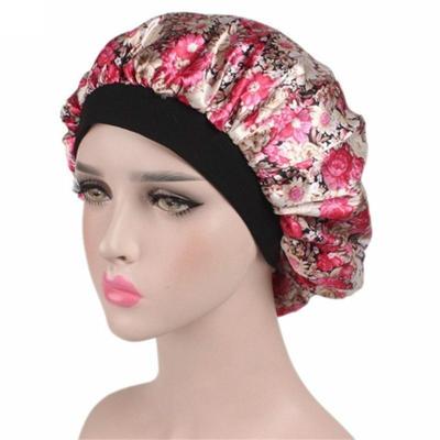2 PC'S vrouwen satijn nacht slaap Cap haar motorkap hoed zijde hoofd cover brede elastische band (magenta kleine bloem) 2 PC'S vrouwen satijn nacht slaap Cap haar motorkap hoed zijde hoofd cover brede elastische band (magenta kleine bloem)