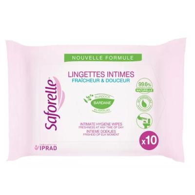 Saforelle Lingettes Intimes Flushable pocket 10Stuks