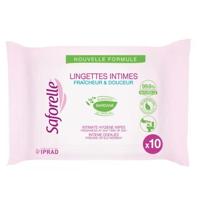 Saforelle Lingettes Intimes Flushable pocket 10Stuks - thumbnail