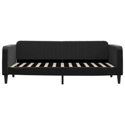 Slaapbank met matras 100x200 cm fluweel zwart