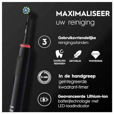 Oral B Pro 3500 Tandenborstel Zwart - thumbnail