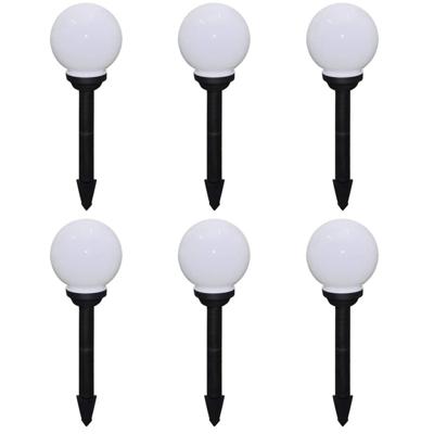 VidaXL Tuinpadlampen 6 st met grondpin led 20 cm
