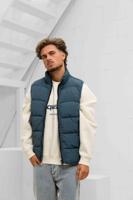 Malelions Matt Crinkle Padded Bodywarmer Heren Blauw - Maat S - Kleur: Blauw | Soccerfanshop - thumbnail