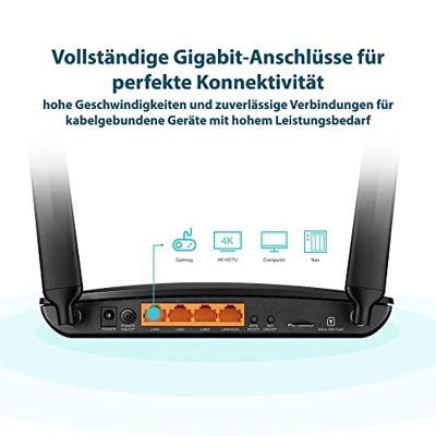 TP-Link Archer MR600 4G+ Cat6 AC1200 Draadloze Dual-band Gigabit Router Router Zwart - thumbnail