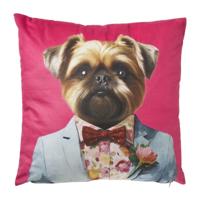 Kussen hond - multikleur - 45x45 cm - thumbnail