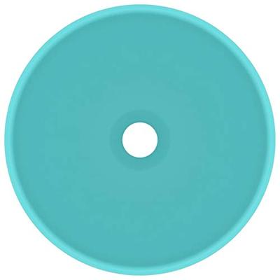 Wastafel rond 32,5x14 cm keramiek mat lichtgroen Wastafel rond 32,5x14 cm keramiek mat lichtgroen