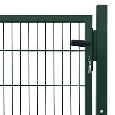 VidaXL Poort dubbelstaafmat (enkel) 106x130 cm groen
