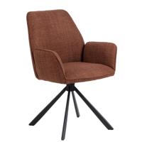 Bendt Draaibare Eetkamerstoel 'Dantrell' kleur Terracotta - thumbnail