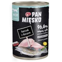 PAN MIĘSKO Chicken with cod - nat kattenvoer - 400g - thumbnail