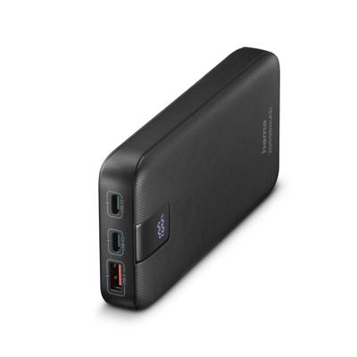Hama PD 20 Power Pack 20000 mAh Outputs:2x USB-C USB-A Fast Charging Powerbank Grijs