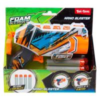 Toi-Toys Foam strikex afschietpistool nano blaster met 4 foampijlen - thumbnail