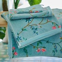 Pip Studio Pip Studio Douchelaken Les Fleurs Blue 70x140 - thumbnail