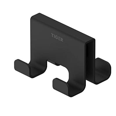 Tiger Handdoekhaak Voor Douchecabine Caddy 6-8 mm Dubbel Zwart