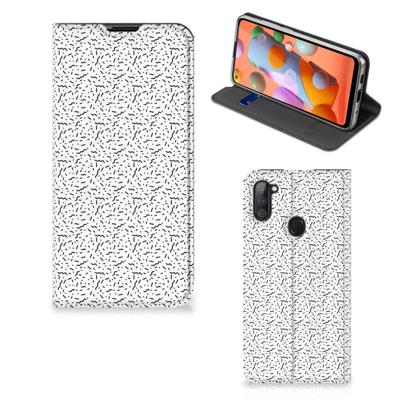 Samsung Galaxy M11 | A11 | Hoesje met Magneet | Stripes Dots Samsung Galaxy M11 | A11 | Hoesje met Magneet | Stripes Dots