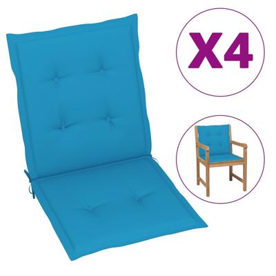VidaXL Tuinstoelkussens lage rug 4 st 100x50x3 cm oxford stof blauw VidaXL Tuinstoelkussens lage rug 4 st 100x50x3 cm oxford stof blauw