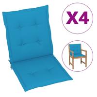 VidaXL Tuinstoelkussens lage rug 4 st 100x50x3 cm oxford stof blauw - thumbnail