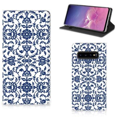 Samsung Galaxy S10 Smart Cover Flower Blue
