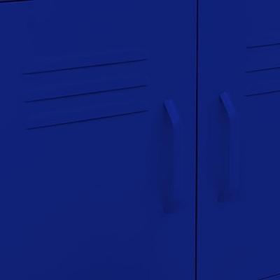 Opbergkast 60x35x56 cm staal marineblauw - thumbnail