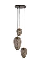 Light & Living Hanglamp 'Yaelle' 3-Lamps Getrapt, kleur Antiek Brons/Mat Zwart - thumbnail