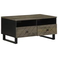 Salontafel 80x54x40 cm massief mangohout zwart - thumbnail