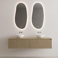 Onderkast Gliss Design Timotheus 180 CM 2 Lades Incl Topplaat Ash Grey - thumbnail