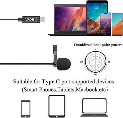 Boya BY-M3 lapel microphone for type C products