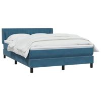 Boxspring met matras fluweel donkerblauw 160x210 cm - thumbnail