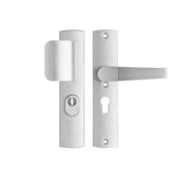 Veiligheidsbeslag Premium D-duwer+kruk Arrow PC55 anti-kerntrek/omkeerbaar/242x52x13/alu. gesl. F1/SKG3 - thumbnail