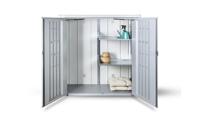 Biohort Romeo M terraskast zilvergrijs metallic 132x57x140 cm- - Metaal- Biohort - thumbnail