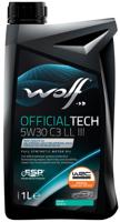 Wolf motorolie "officialtech c3 ll iii". motoroil 5w30 1l off.tech c3 ll iii - thumbnail