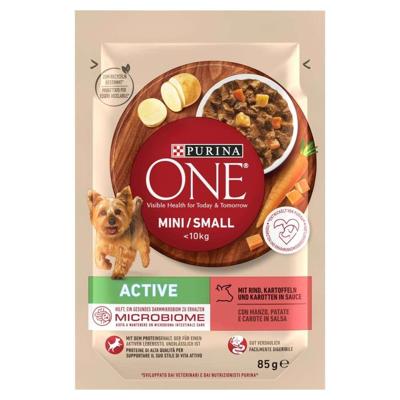 PURINA One Mini/Small Active Beef - natvoer voor honden - 85g