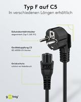 goobay Eurostekker > C5 voedingskabel - thumbnail