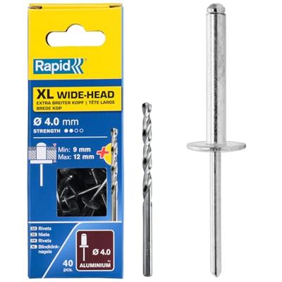 Rapid Blindklinknagels XL | Ø4 x 16 mm | Incl. Boor | 40 Stuks - 5000662