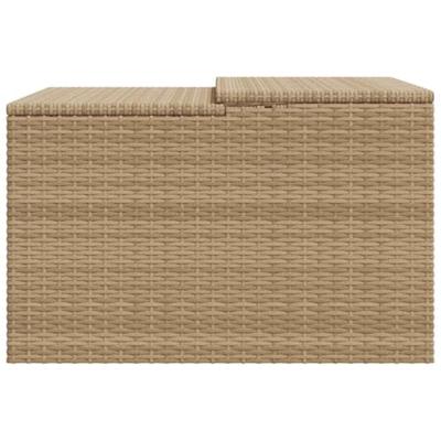 VidaXL Garage voor robotmaaier 86x90x52/57 cm poly rattan beige