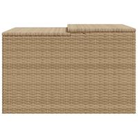 VidaXL Garage voor robotmaaier 86x90x52/57 cm poly rattan beige - thumbnail