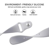 Fitbit Versa 1 / 2 & Lite siliconen bandje - Maat: Large - Grijs - thumbnail
