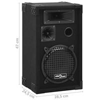 VidaXL Hifi-podiumluidsprekers 2 st passief professioneel 800 w zwart - thumbnail